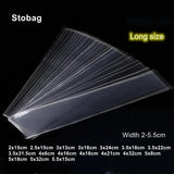 200pcs Cellophane Top Open Bag Small Long Jewelry Gift Packaging