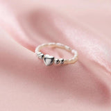 925 Silver Baroque Pearl Heart Ring Wedding Party S925 Jewelry