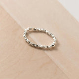 Adjustable 925 Sterling Silver Rings for Women Pearl Geometry Silver Bead Ring