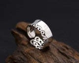 S925 Orchid Hollow Ring Thai Silver Couples Ring