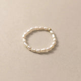 Davis 925 Sterling Silver 2mm Beads Natural Pearls Ring Wedding DE0565