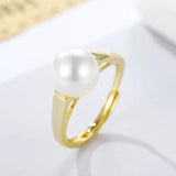 925 Silver Pearl Ring for Women Wedding Birthday Party Gift