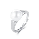 925 Silver Pearl Ring for Women Wedding Birthday Party Gift
