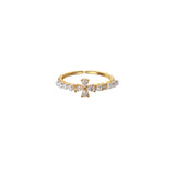 925 Silver Flower Square Pearls Zircon Rings for Women