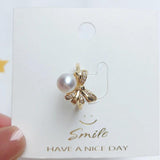 Natural Freshwater Pearl Ring 14K Plated Adjustable Style Jewelry