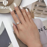 925 Silver Shell Bead Ring Zircon Wedding Band for Women