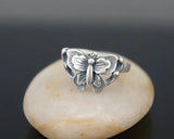 Vintage Chinese Style 925 Sterling Silver Butterfly Ring