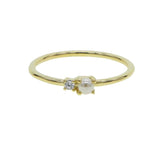 925 Silver Ring with CZ Pearl Stone