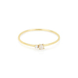 925 Silver Ring with CZ Pearl Stone