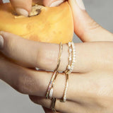 925 Silver Ring with CZ Pearl Stone