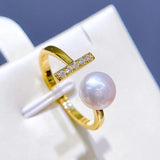 Natural Freshwater Pearl 14k Filled Female Ring for Women