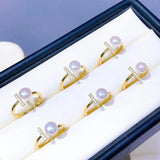 Natural Freshwater Pearl 14k Filled Female Ring for Women