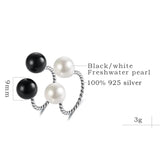 925 Silver Pearls Women's Ring Adjustab...