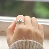 S925 Silver Koi Fish Ring Retro Opening Cold Wind Creative