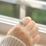 S925 Silver Koi Fish Ring Retro Opening Cold Wind Creative