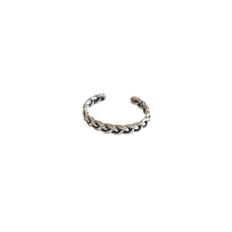 925 Silver Freshwater Pearl Open Rings Vintage Style Women