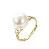 Silver 925 Pearl Ring Women's Jewelry Open Finger Wedding Engagement Gift