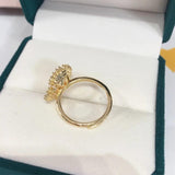 Freshwater Pearl Heart-shaped Wedding Ring 14K Plated