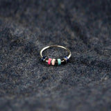 Enamel Beaded 925 Silver Ring for Stress Relief