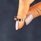 Enamel Beaded 925 Silver Ring for Stress Relief