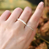 925 Silver Chain Rings for Women Retro Style Jewelry