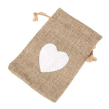 Jute Linen Jewelry Drawstring Pouch Gift Bag for Wedding Christmas DIY