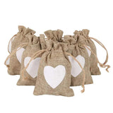Jute Linen Jewelry Drawstring Pouch Gift Bag for Wedding Christmas DIY