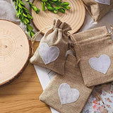 Jute Linen Jewelry Drawstring Pouch Gift Bag for Wedding Christmas DIY