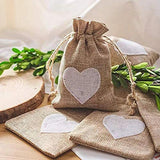 Jute Linen Jewelry Drawstring Pouch Gift Bag for Wedding Christmas DIY