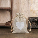 Jute Linen Jewelry Drawstring Pouch Gift Bag for Wedding Christmas DIY