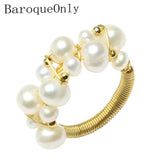 14k Gold-Filled Vintage Ring with Multiple Pearls