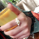 14k Gold-Filled Vintage Ring with Multiple Pearls