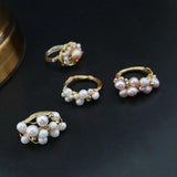 14k Gold-Filled Vintage Ring with Multiple Pearls