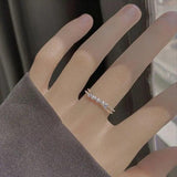 S925 Silver Pearl Ring Female Adjustable
