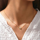 Minimalism Pearl Eye Pendant Collarbone Chain Necklace