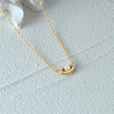 Minimalism Pearl Eye Pendant Collarbone Chain Necklace