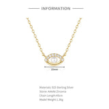 Minimalism Pearl Eye Pendant Collarbone Chain Necklace