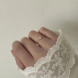 Pearl Carving Zircon 925 Silver Ring for Women - Charm Girl Gift