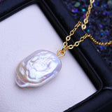 Baroque Pearl Pendant Necklace for Women Girls Birthday Gift