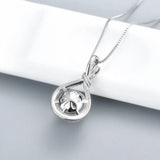 925 Silver Necklace Pearl Zircon Pendant Women Wedding Accessories