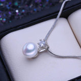 Freshwater Pearl Necklace For Women Bohemian Silver Pendant Birthday Gift
