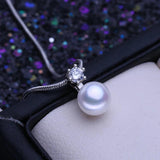 Freshwater Pearl Necklace For Women Bohemian Silver Pendant Birthday Gift