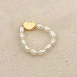 925 Silver Freshwater Pearls Round Rings for Women Party Minimalist Fine Jewelry