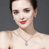 Large Baroque Pearl Pendant Necklace Silver Birthday Gift