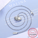 925 Sterling Silver Freshwater Pearl Shell Necklace Pendants Women Jewelry