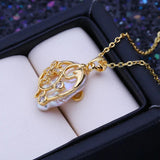Big Baroque Pearl Pendant Necklaces For Women Girls Butterfly Pendant