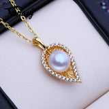 8-9mm Freshwater Pearl Pendant Necklace for Women