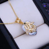 Natural Freshwater Big Baroque Pearl Pendant Necklaces For Women Girls