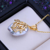 Natural Freshwater Big Baroque Pearl Pendant Necklaces For Women Girls