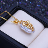 Freshwater 12-16mm Baroque Pearl Pendant Necklace for Women